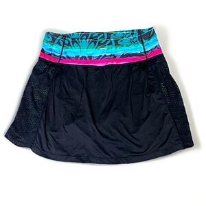 Womens Black Skort size L Large Black Pilates Tennis Golf Running Pickleball Gym